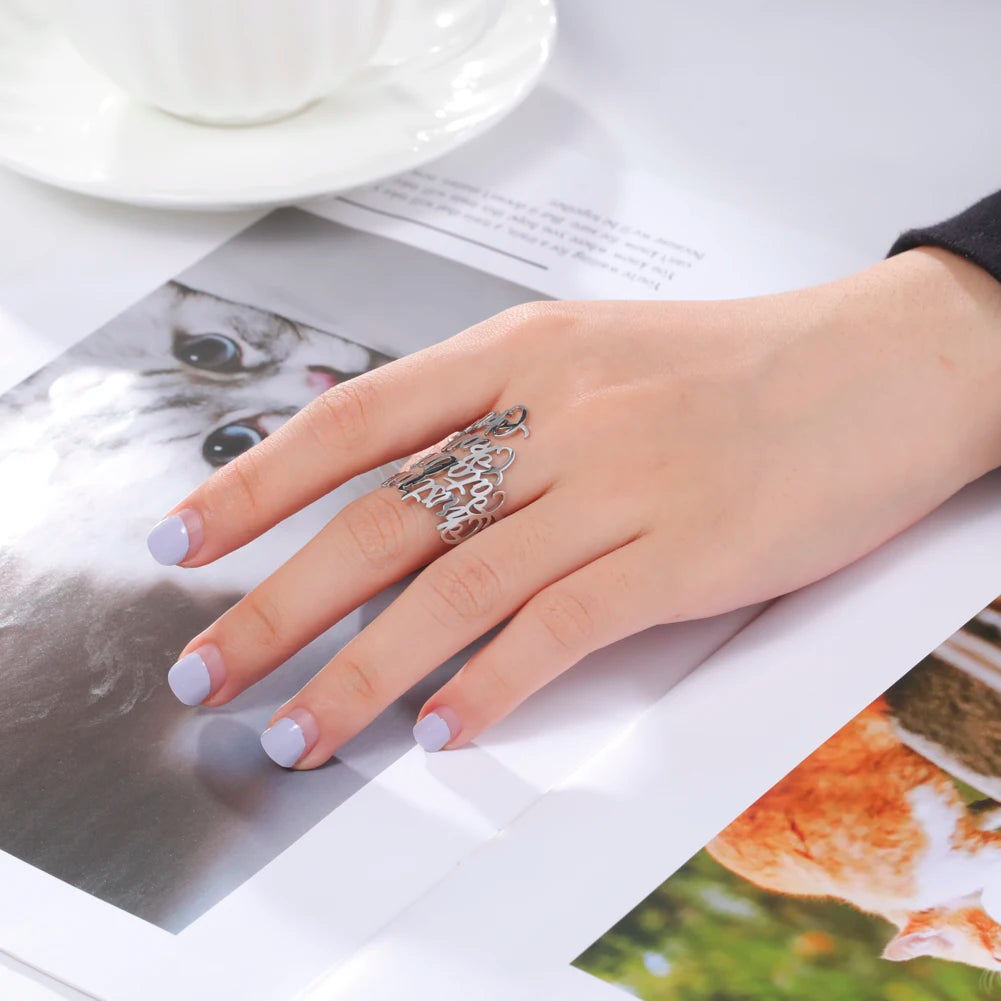 DoubleLove Name Ring – Two Names, One Heart!