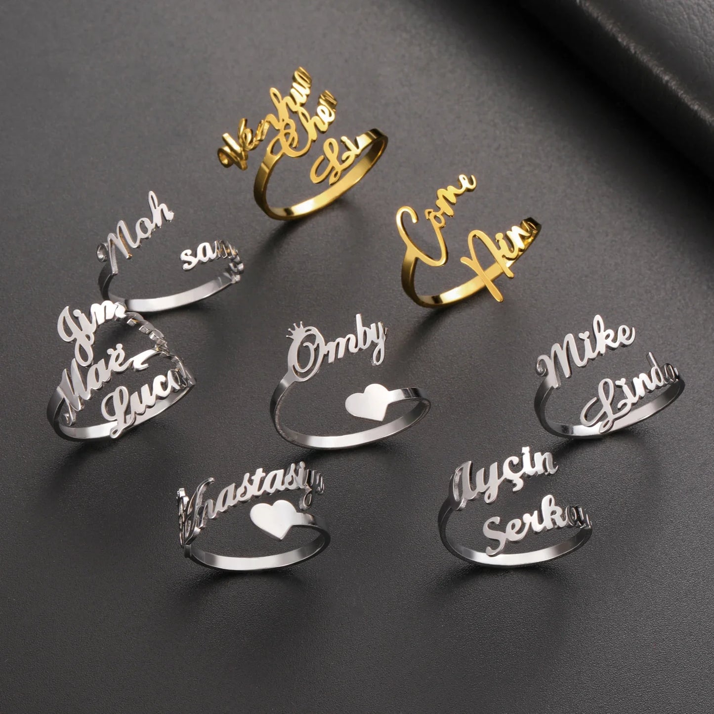 DoubleLove Name Ring – Two Names, One Heart!